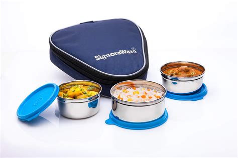 signoraware steel lunch box online|signoraware lunch box steel.